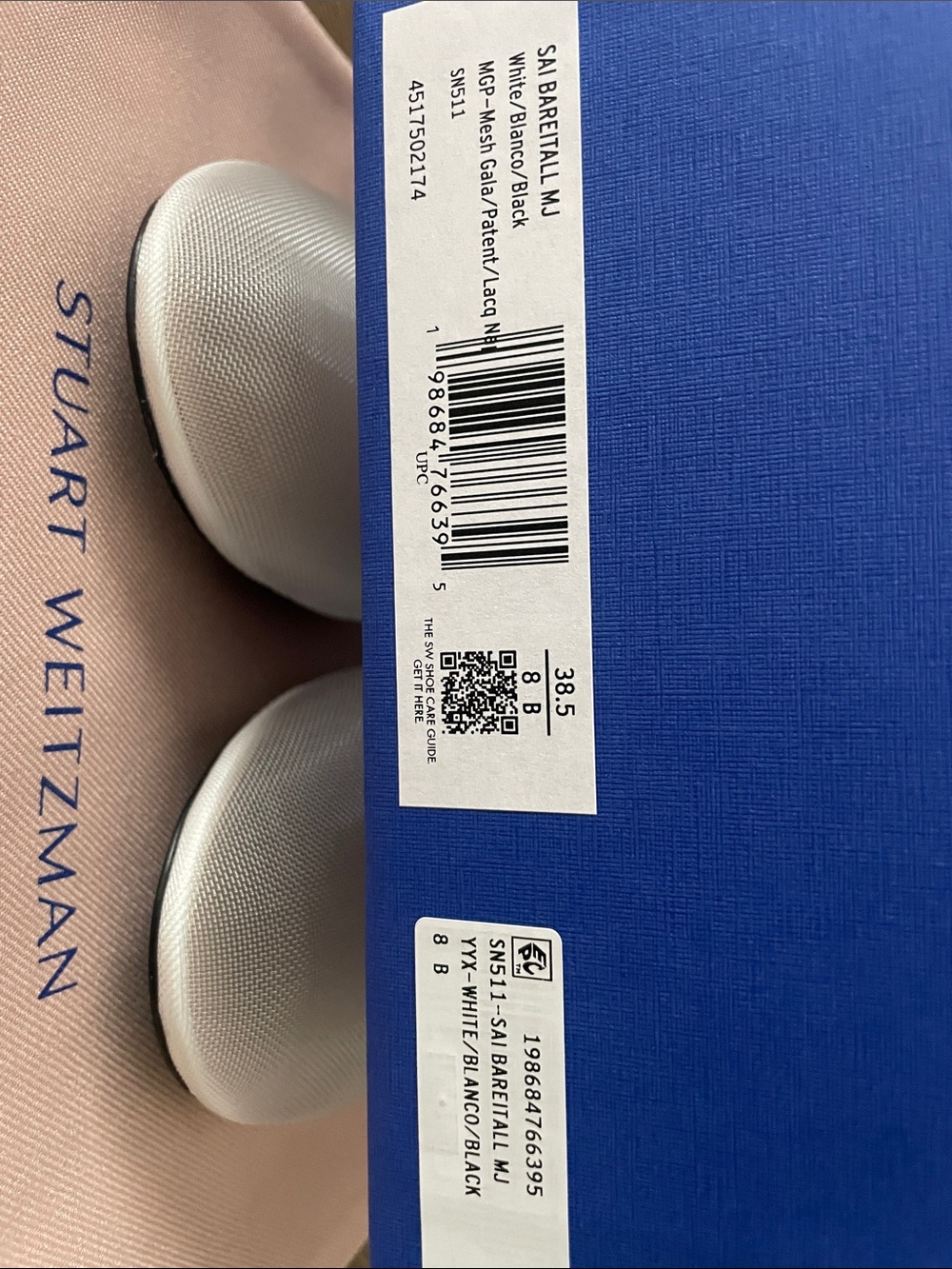Stuart Weitzman White and Black Mary Jane Flats - Picture 7 of 7